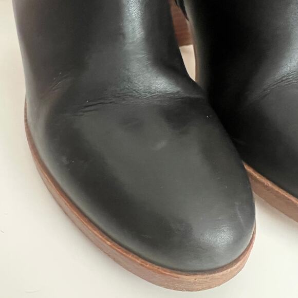 A.P.C. Black Buckle Heeled Ankle Boots Size 37 - Picture 9 of 13